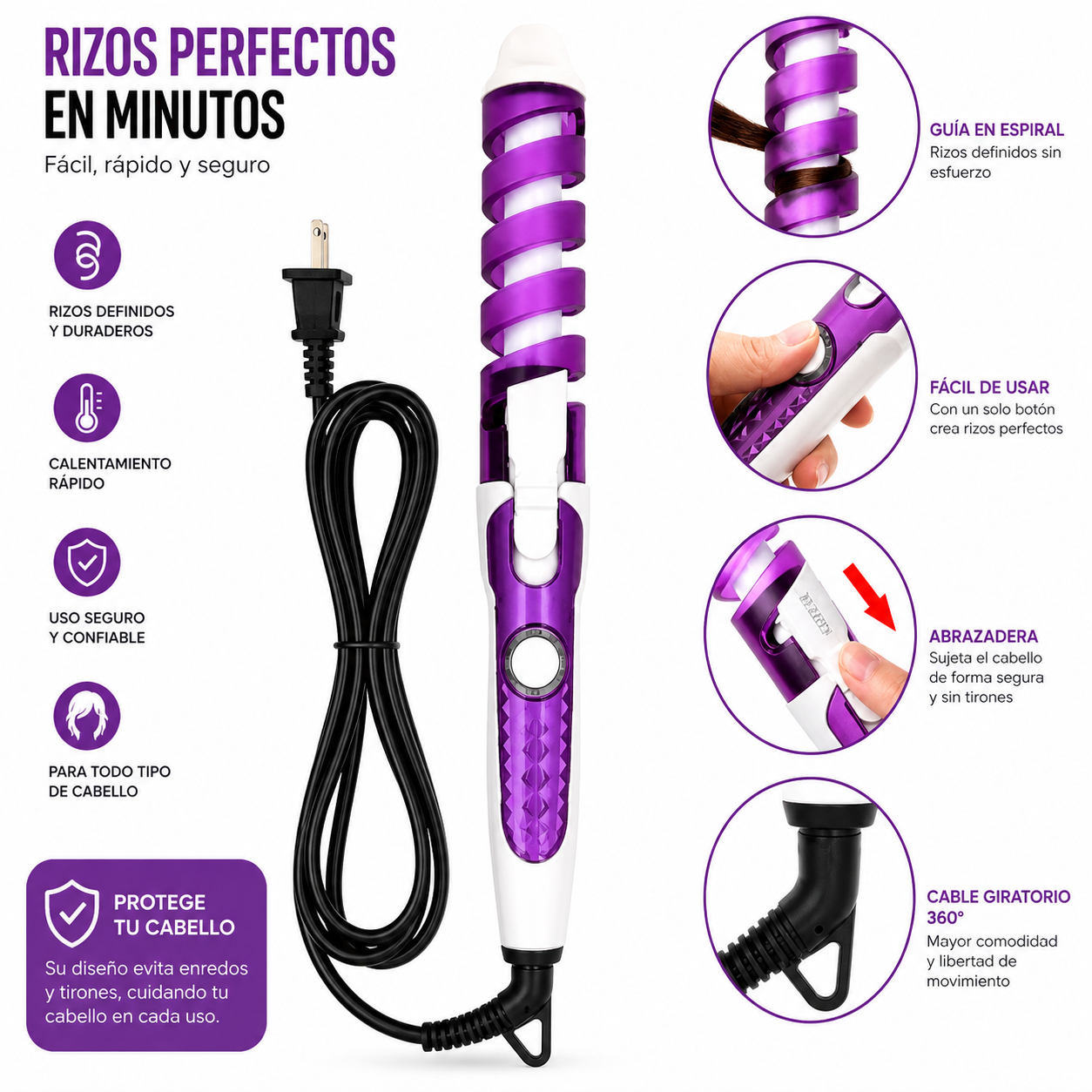 Rizador encrespador ondulador